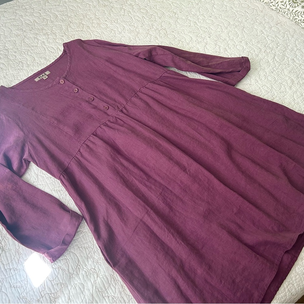 FLAX designs Easy Dress Mulberry Sz M